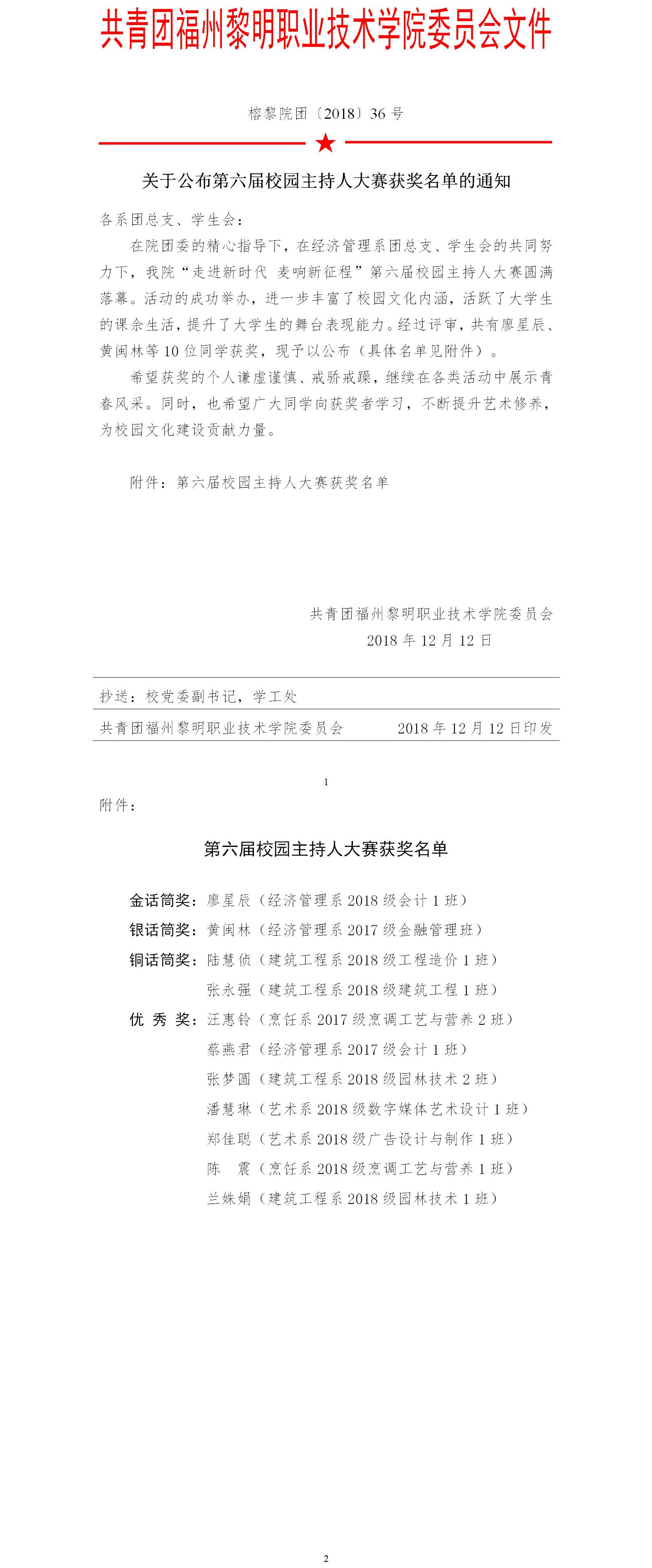 榕黎院团〔2018〕36号——关于公布第六届校园主持人大赛获奖名单的通知.jpg